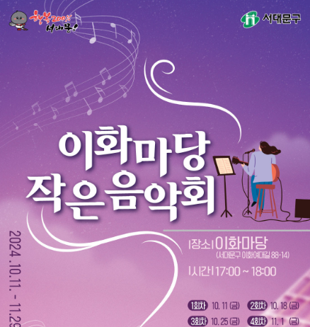 이대 앞 골목길, 음악이 어우러지는 가을 감성으로 물든다